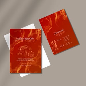 Elle a trouvé ce qu&#39;il lui fallait Invitation et itinéraire pour enterrement de vie de jeune fille | Faire-part enterrement de vie de jeune fille tendance