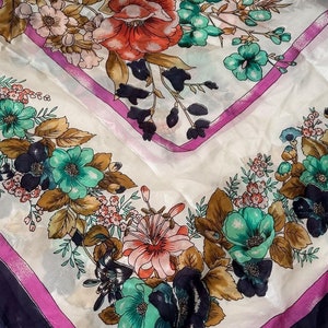 Vintage 100% Silk Scarf