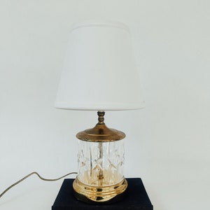 Vintage Waterford Crystal and Brass Table Lamp