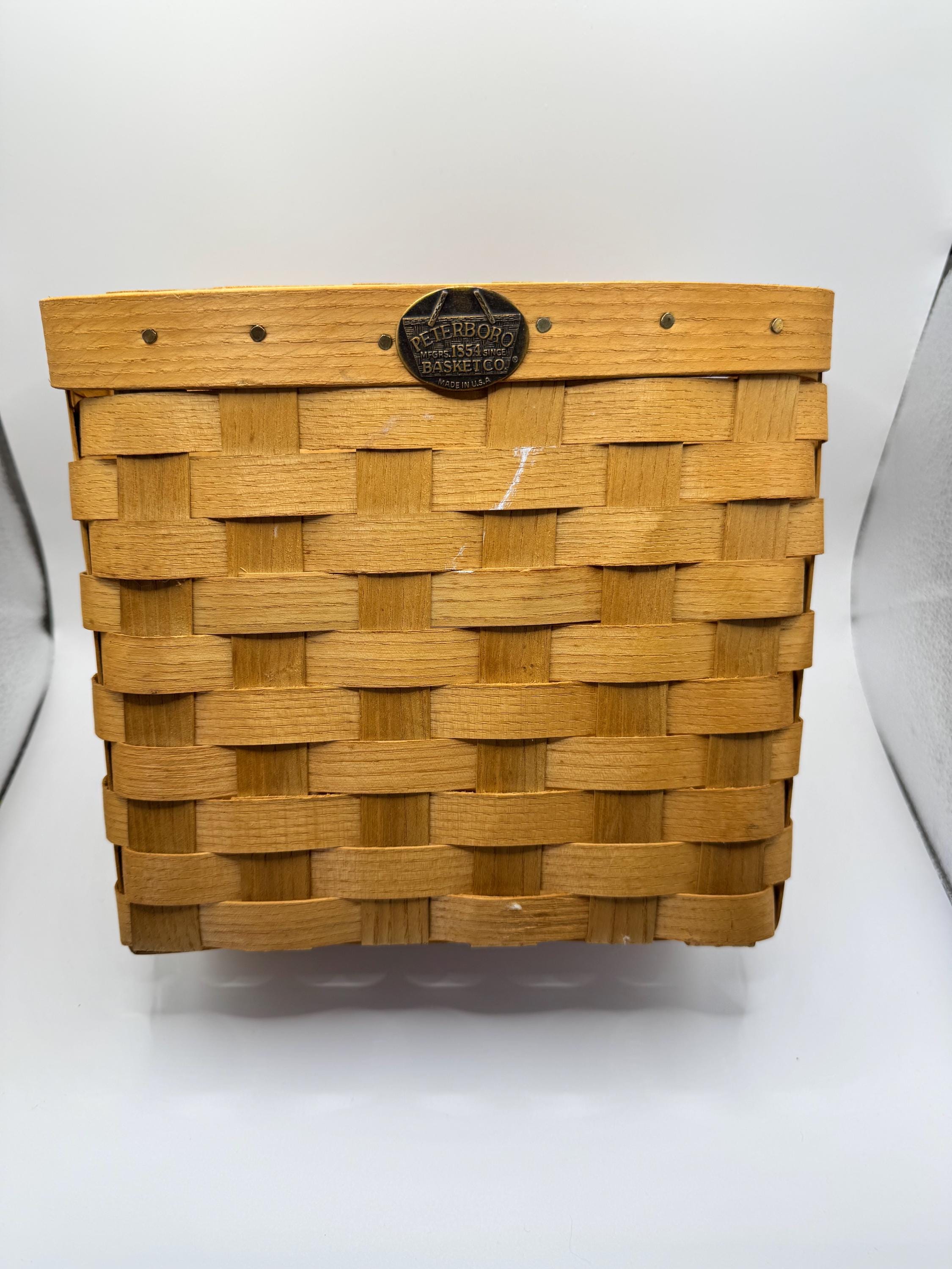 VINTAGE PETERBORO BASKET CO. MADE IN USA 12X10X10 - SEE