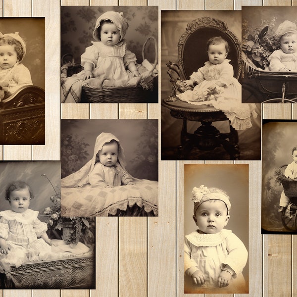 1800s baby photos child black and white vintage snapshot retro old photography newborn 1800's stroller pram portrait