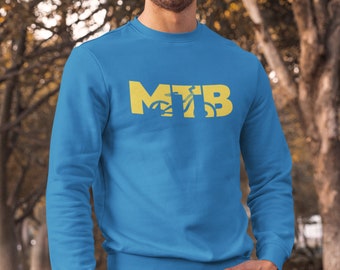 Ultimate Mountain Bike Crewneck Sweatshirt - Blue Saphire