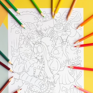Animals - coloring template
