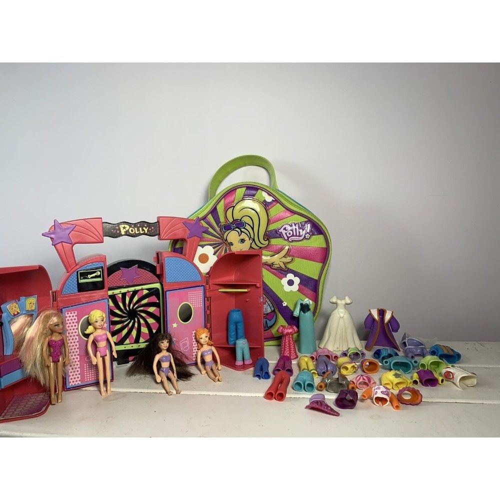 Polly Pocket Wall Party Polly Plaza Mall Playset Set Safe for Wall Play HTF