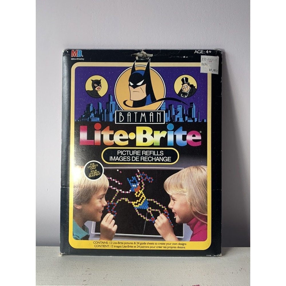 Vintage Lite Brite Toy Milton Bradley With Blank Refill Sheets 