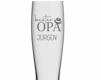 Geschenk für Opa Geschenk -Weizenbier Glas Bester Opa - Geschenkidee -Geburtstag Vatertag