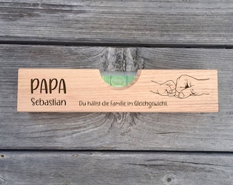 Spirit level with engraving - gift Father's Day Birthday Dad