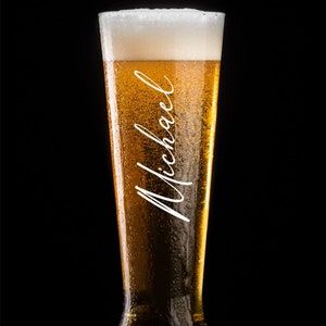 Beer glass with engraving beer bar desired name Father's Day - wheat beer Pils - gift idea - birthday