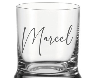 Whiskyglas mit Gravur Wunschname personalisiertes Trinkglas Geburtstag- Geschenkidee -Modern