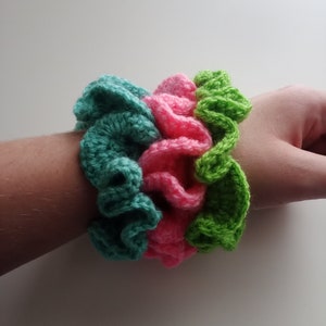 Crochet Scrunchies Hair Ties Bobbles Handmade Hair Accessories