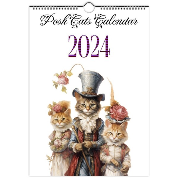 Présentation du calendrier 2024 « Posh Cats » en édition limitée !