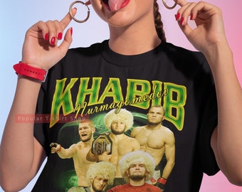 Chemise unisexe vintage Khabib Nurmagomedov, cadeau tshirt Khabib vintage pour elle et lui, meilleure idée cadeau sweatshirt Khabib de combattant pour les fans