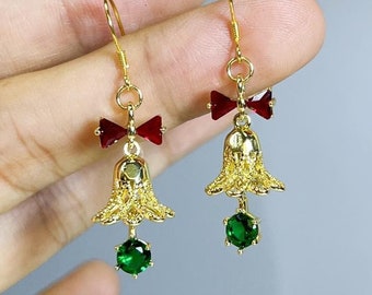 Boucles d’oreilles de Noël Cadeau Boucles d’oreilles de vacances Boucles d’oreilles d’arbre de Noël Boucles d’oreilles Jingle Bell Boucles d’oreilles cerises Boucles d’oreilles flocon de neige Boucles d’oreilles pendantes