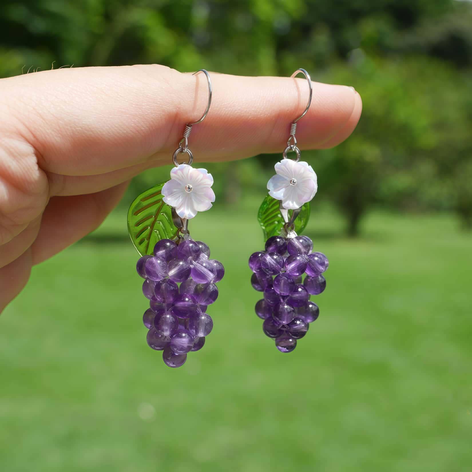 Grape Jewelry Set - Etsy
