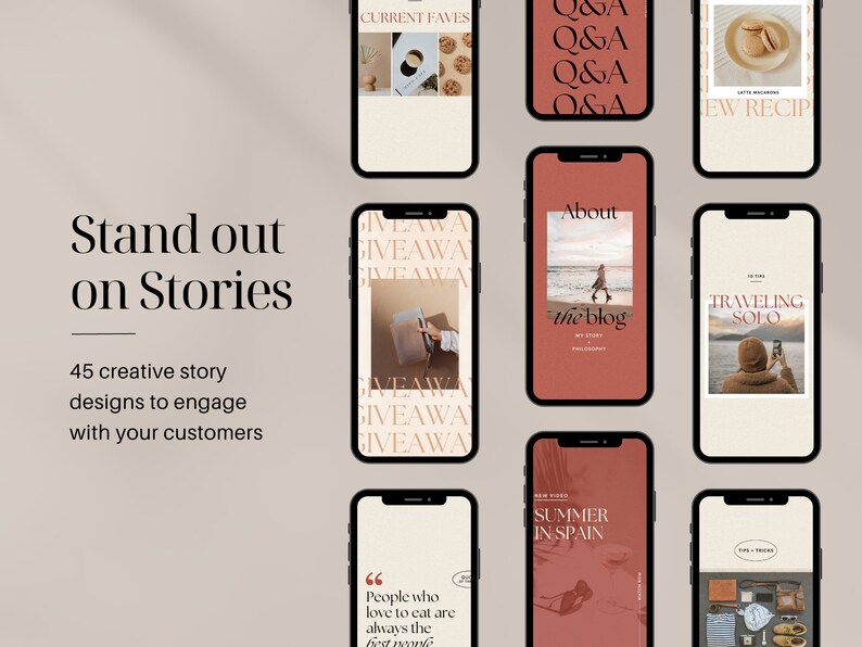 Canva Instagram Kit | Canva Social Media Templates | Food, Travel ...