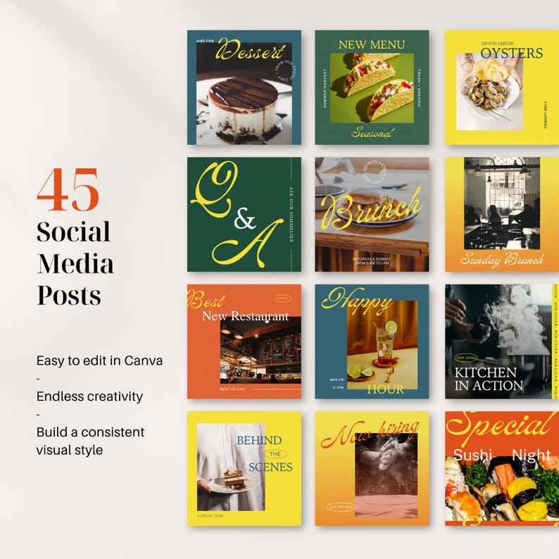 Canva Social Media Templates Canva Instagram Posts Etsy