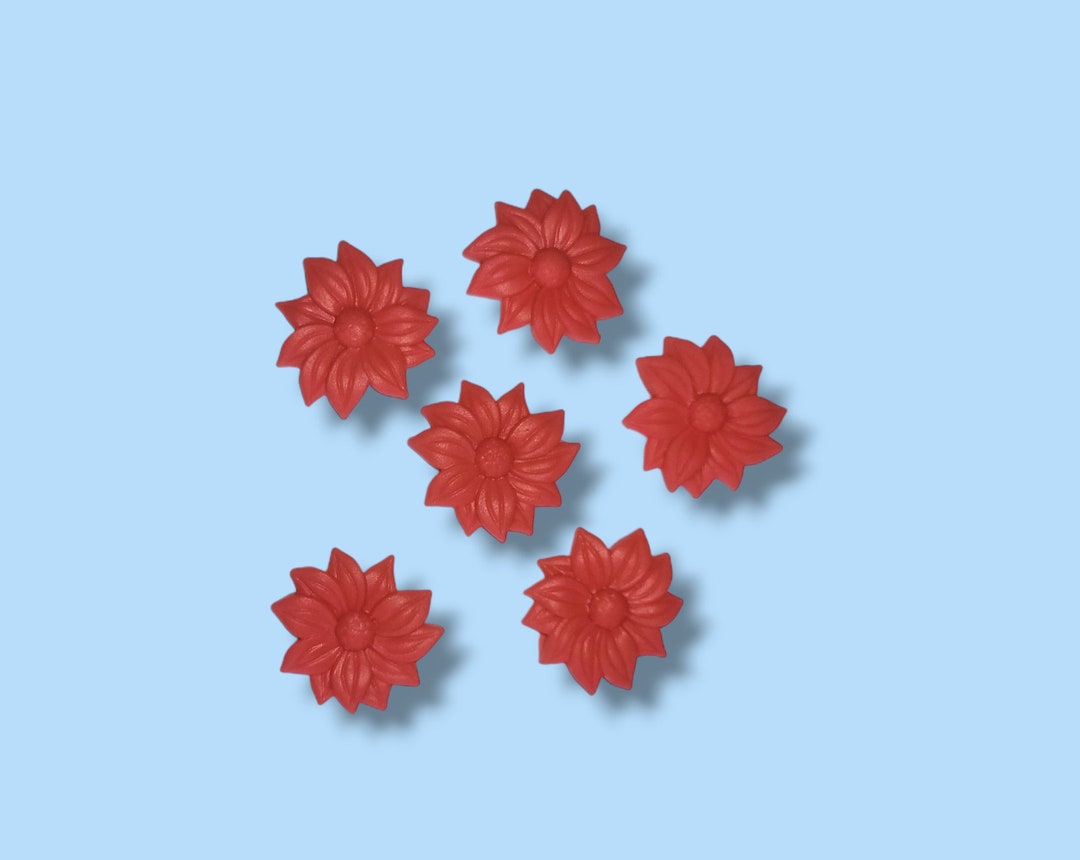 18 Fondant Flower Cake Cupcake Toppers Wedding Sugar Flowers Etsy