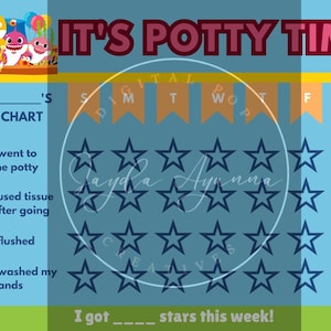 Baby Shark Potty Training Chart & Certificate