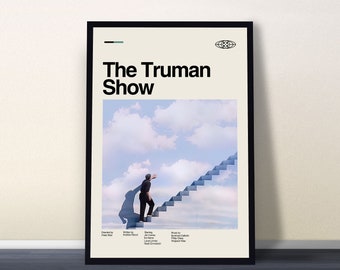 The Truman Show Movie Poster, The Truman Show Print, Digital Download, Minimalist Movie Poster, Wall Art Print, Movie Print, Gift Idea