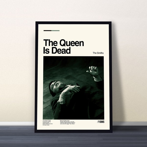 The Smiths - The Queen Is Dead Poster, The Smiths Poster, Album Cover Poster, Music Print, Album Print Vintage inspired, Midcentury Wall Art