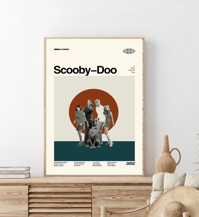 Scooby-doo Poster, Scooby Doo Print, Retro Movie Poster, Minimalist Art, Midcentury Art, Retro ...