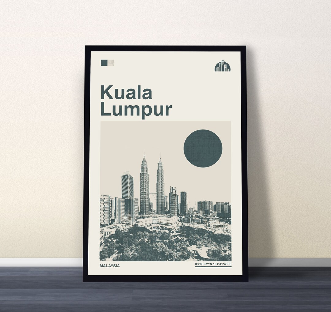 Kuala Lumpur Print, Kuala Lumpur Wall Art, Kuala Lumpur Poster, Kuala