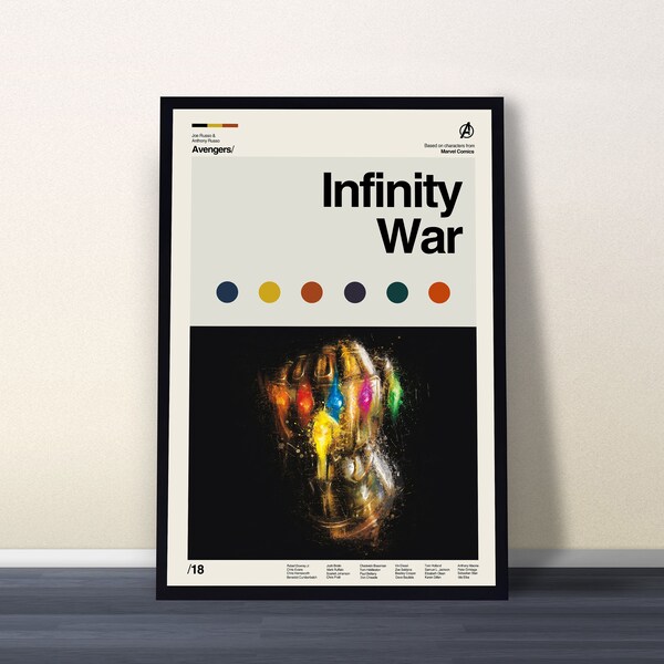 Infinity War Movie, Avengers Film, Abstract Poster, Retro Poster, Minimalist Art, Vintage Poster, Wall Decor, Wall Art, Dad Gifts, Mom Gifts