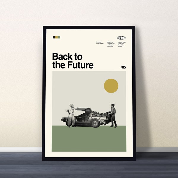Back To The Future Poster, Robert Zemeckis, Midcentury Art, Minimalist Art, Vintage Poster, Movie Poster, Retro Poster, Classic Movie Poster
