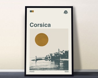 Corsica Travel Poster, Corsica Travel, France Print, France Travel, Cityscape Poster, Travel Art, Wall Decor, Travel Gifts, Gifts For Him