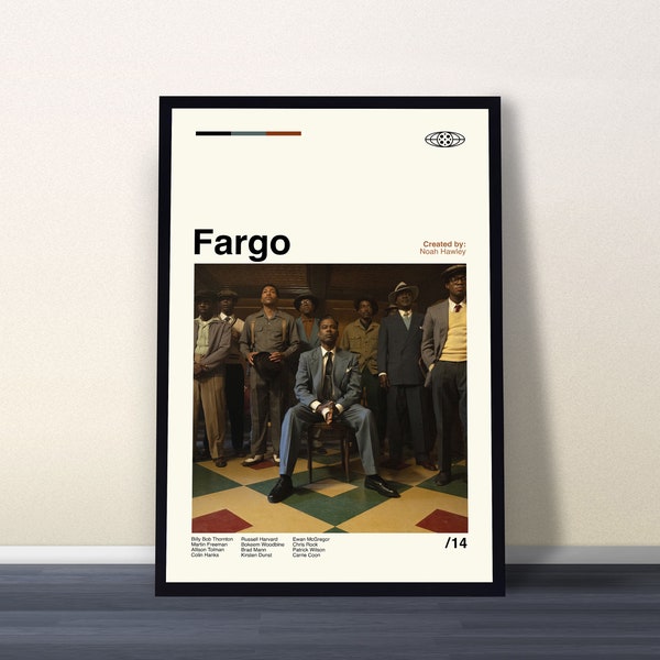 Fargo Film Poster, Fargo Print, Fargo Poster, Midcentury Kunstdruck, Haus Kunst, Wohnkultur, Wanddeko, Geschenk Poster, TV-Serie Poster