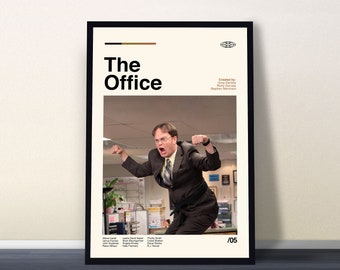 The Office Poster, The Office Tv Series Print, Midcentury Art, Vintage Poster, Movie Poster, Modern Art, Retro Modern, Minimalist Poster