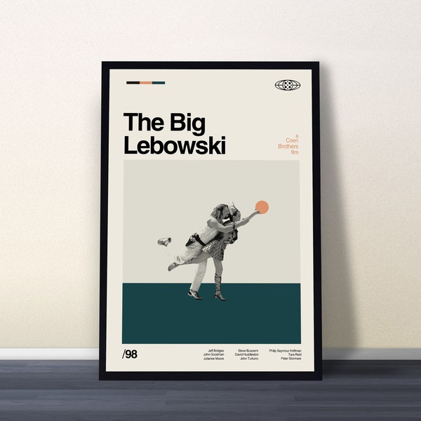 The Big Lebowski Vintage Movie, Coen Brothers, Retro Movie, Movie Poster, Retro Modern Art, Minimalist Art, Midcentury Art, Gifts For Him