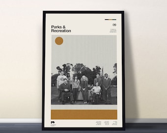 Parks And Rec Poster, Parks And Recreation Poster, Minimalist Movie Poster, Art Print, Wall Decor, High Quality, Custom Poster, Home Decor