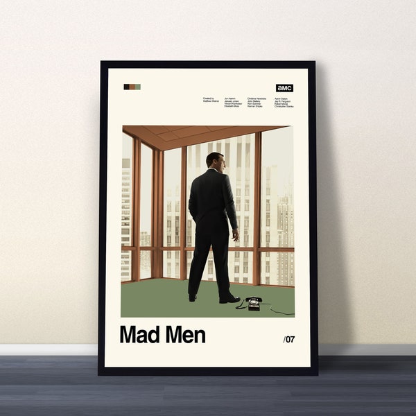 Mad Men Poster, Matthew Weiner, Movie Poster, Printable Art, Digital Art, Wall Art, Home Decor, High Quality, Room Decor, Gifts For Him