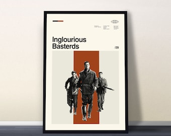 Inglourious Basterds Movie, Inglourious Basterds Print, Vintage Retro, Modern Art Print, Print Wall Art, Custom Poster, Aesthetic Room