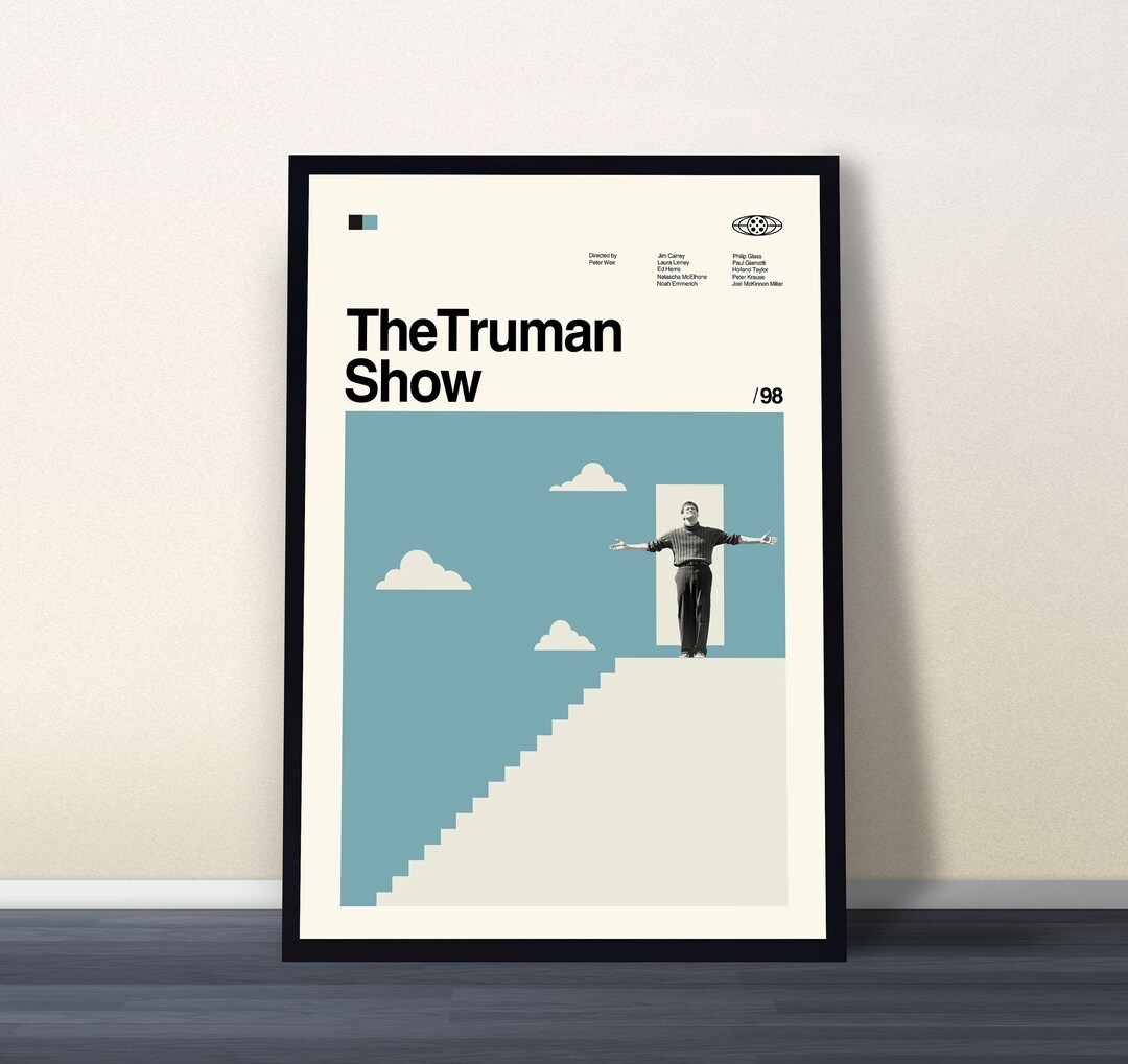 The Truman Show Poster, the Truman Show Vintage, Modern Vintage Movie