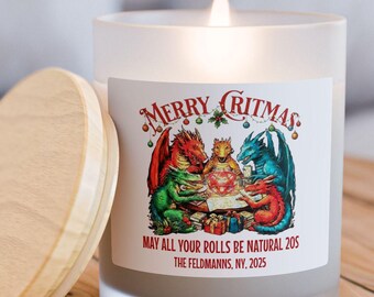 Christmas Dungeon Master Candle Gamers gifts, Dandd Gift, candle holder, Funny Roleplay Candle, Dungeons Dragons Nerdy, Gamer Geeky Present