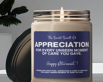 Coworker leaving Candle, Appreciation Gift for employee going away, funny Farewell Moving Away gift, soy candle retirement candles