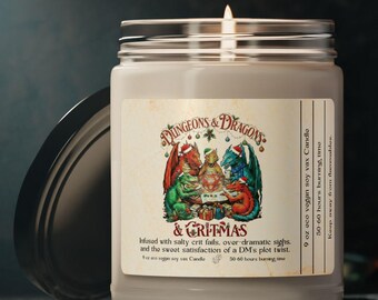 Personalized Dungeon Master dnd Candle for Gamers, Dandd candle holder Candles Gift, Funny Roleplay Dungeons Dragons Nerdy Geeky Present