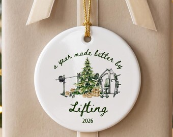 Adorno personalizado para gimnasio, regalo de Navidad para levantadores de pesas, regalo de fitness, decoración personalizada para gimnasio, regalo para culturistas, regalo para entrenar