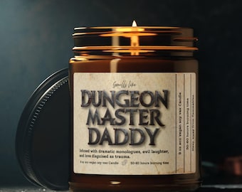 Dungeon Master Candle for Gamers, Dandd Nerdy Candle Gift, DnD Gift, Funny Roleplay Candle, Dungeons Dragons Nerdy, Gamer Gift Geeky Present
