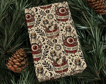 Dnd funny wrapping paper, Mimics Gamer Gift, critical roll d20 gifts, dungeon tabletop rpg gamer wraps, geeky fantasy lovers Wrap Papers