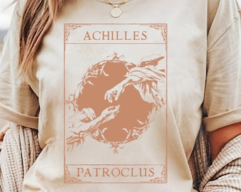 Camiseta de Aquiles Patroclo, Camiseta de la Canción de Aquiles, Ropa Light Academia, Bookish Booktok Dark Academia Mitología Griega