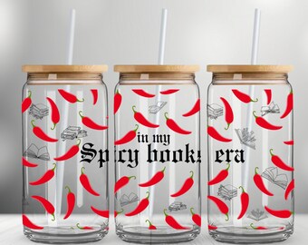 In my spicy book era dark romance Smut Reader Frosted Glass gift, booktok merch, bookish gift for women Iced Coffee Cup,baggacotd obsessed