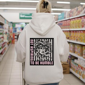 Not Aspiring To Be Humble Medusa Snake Face Hoodie, Goddess Medusa Hoodie, Greek Mythology Hoodie, Snakes Head Witch, Mythology Witchy Woman
