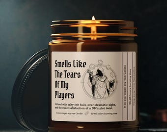 DnD Tears of My Players Gamer Gift for Player Birthday Gift, Nerdy Candle, DM Christmas Gift for Dungeon Master , Funny Candle Husband