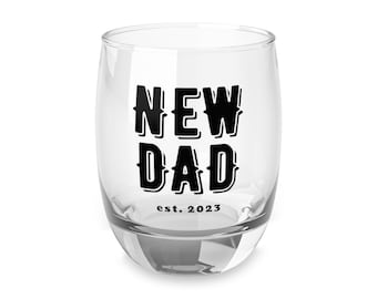 An meinen neuen Vater - Dad Hergestellt 2023 Anpassen Whiskyglas - Neues Dad Whiskyglas, erstes Mal Dad - Geschenk für Dad, Dad Gifts, Papa Geschenk