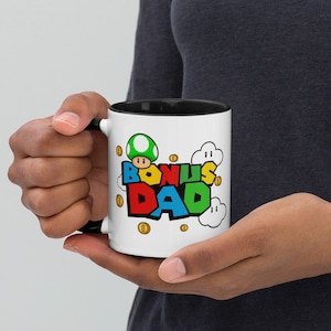 Super Daddio Mug | Bonus Dad Mug | Fathers Day Gift | Super  Mug with Color Inside