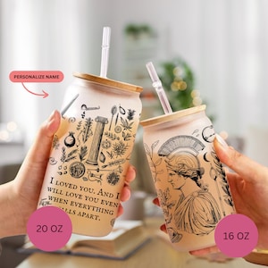 20oz Song Of Achilles Patroclus Academia Coffee cup gift Bookish Booktok Dark Academia Greek Mythology Light Literature Homer Iliad Library