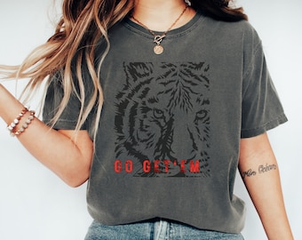 Easy Tiger Graphic Tee: Retro Comfort Farben Unisex Shirt